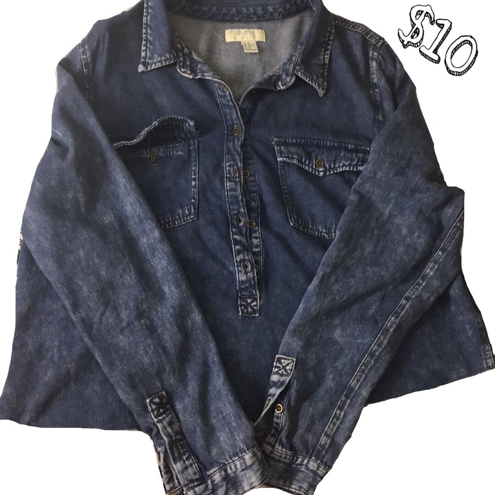 Crop denim top